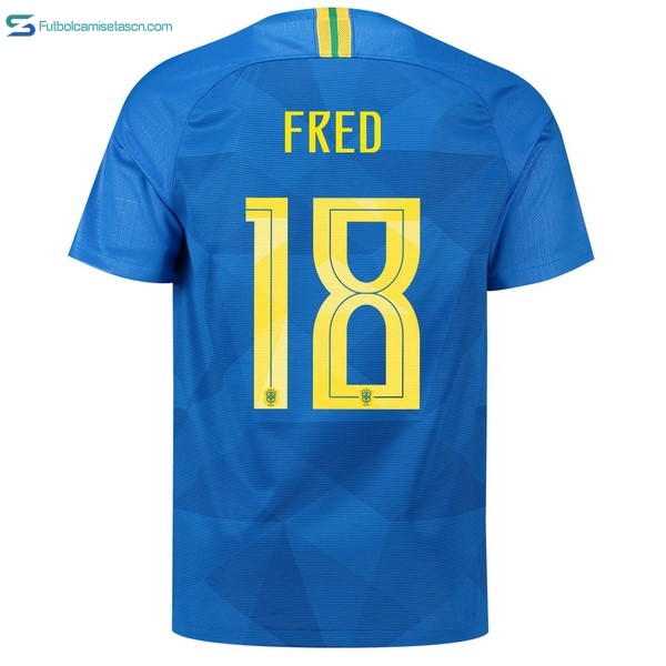 Camiseta Brasil 2ª Fred 2018 Azul